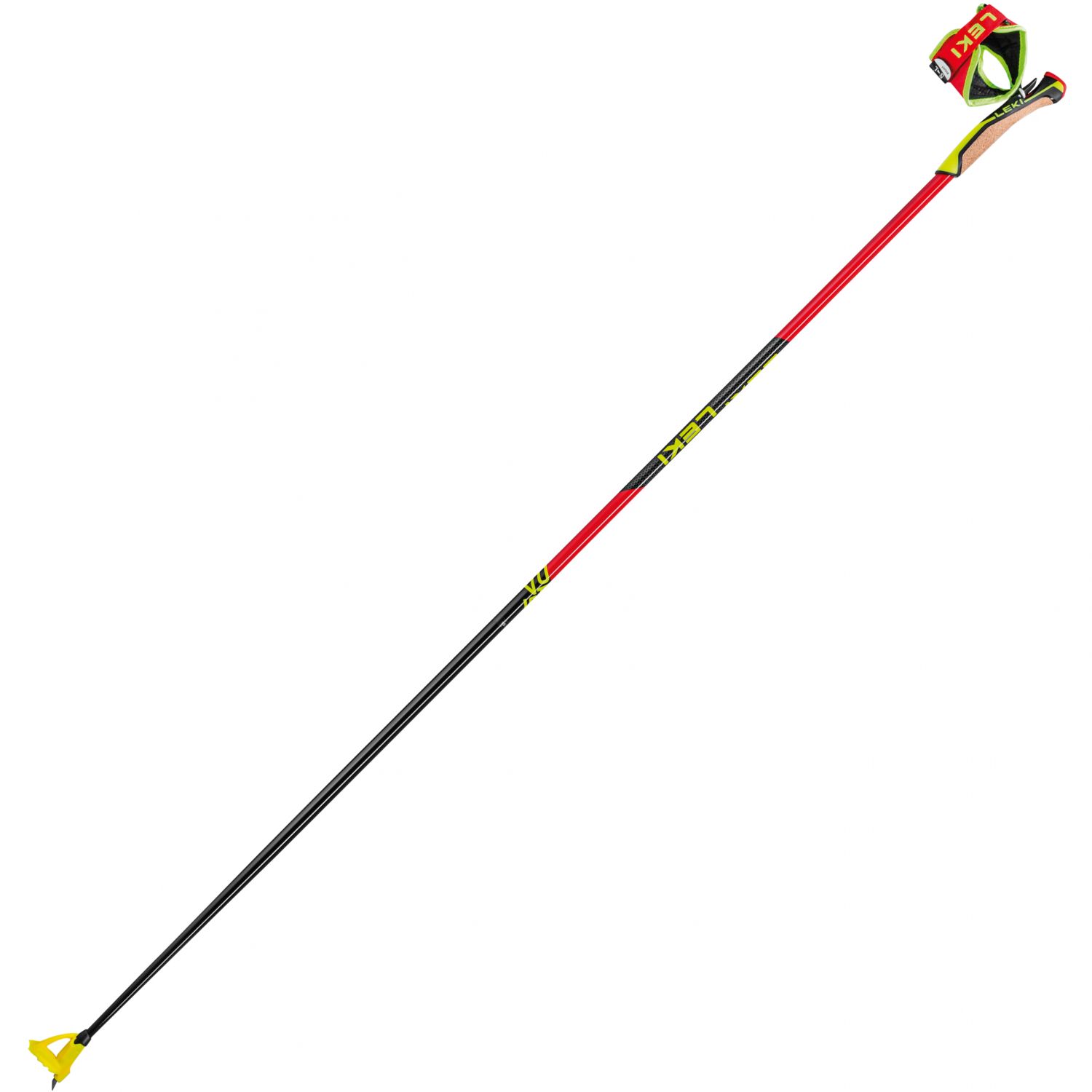 Leki PRC 750, dlhé trekingové palice, čierna/červená