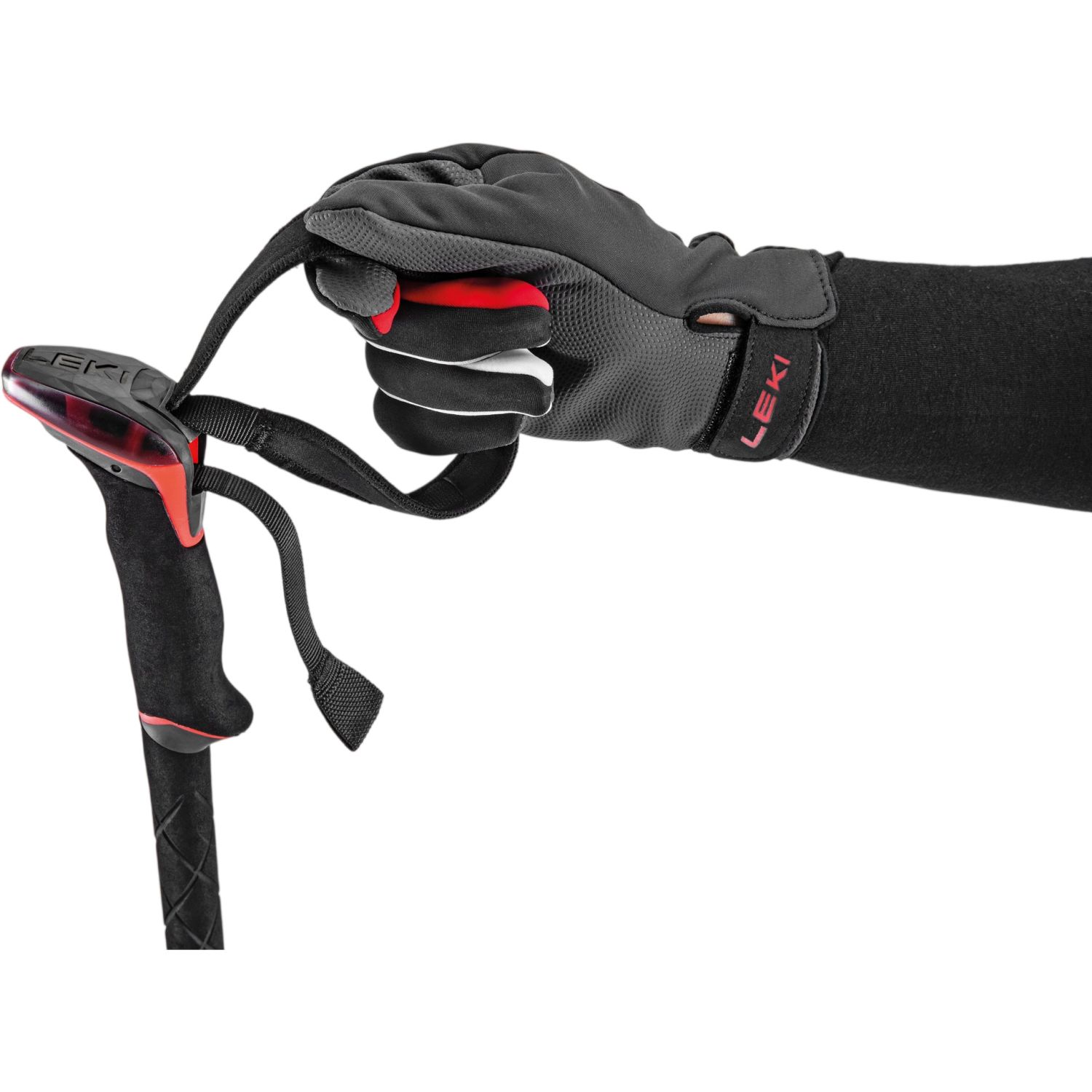 Leki Sherpa FX Carbon, ski poles, midnight blue/darkblue/bright red