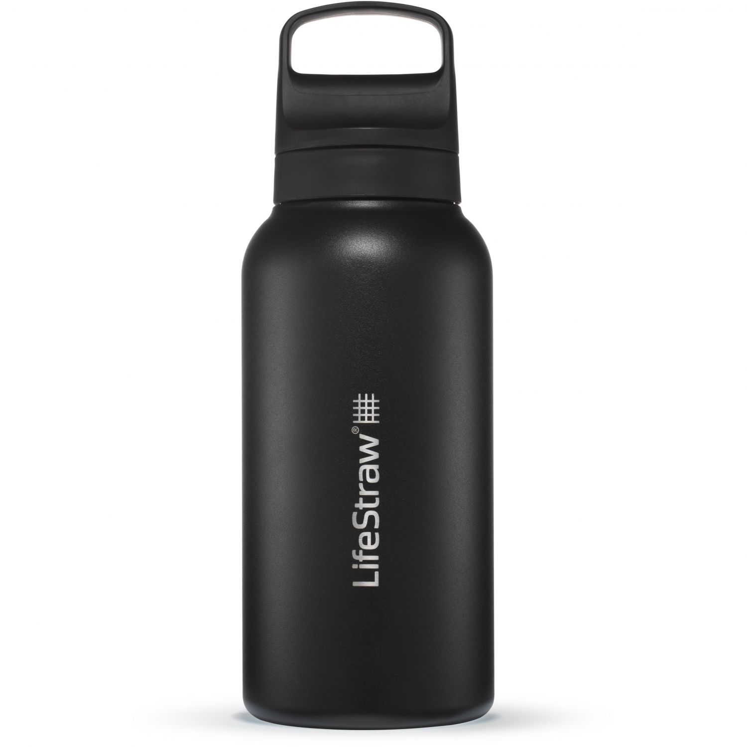 LifeStraw Go 2.0 Stainless Steel Vattenfilterflaska 1L, Svart