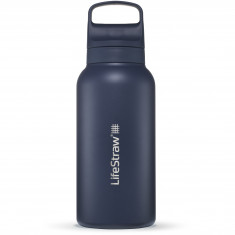 LifeStraw Go 2.0 Stainless Steel Water Filter Bottle 1L, Mørkeblå