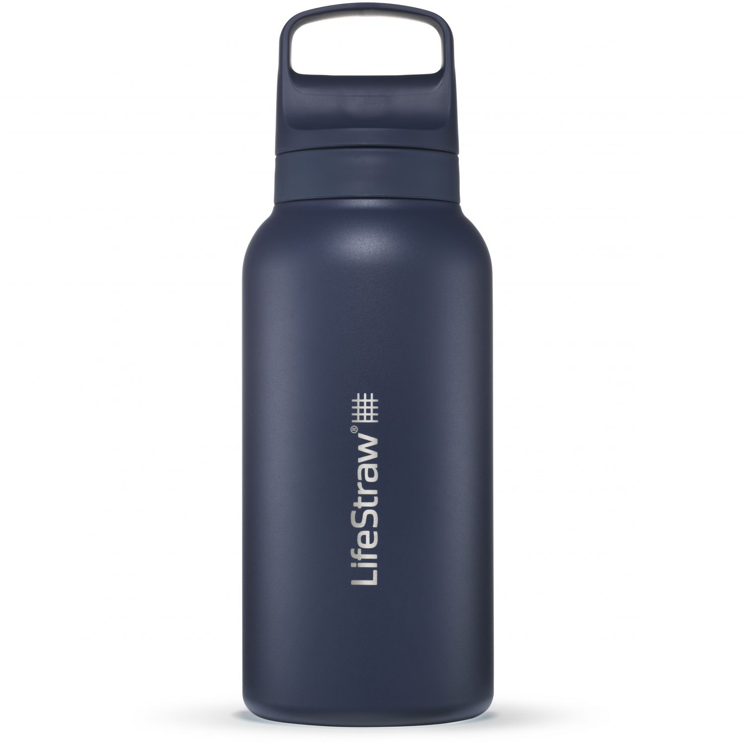 LifeStraw Go 2.0 Stainless Steel Water Filter Bottle 1L, Mørkeblå
