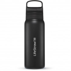 LifeStraw Go 2.0 Stainless Steel Water Filter Bottle, noir