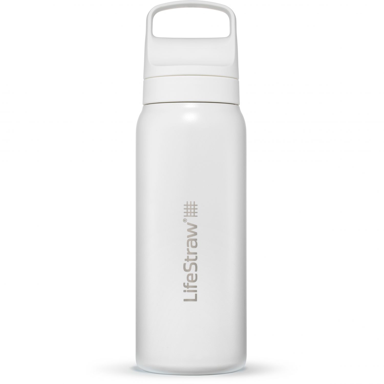 LifeStraw Go 2.0 Stainless Steel Water Filter Bottle, weiß