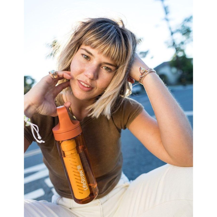 LifeStraw Go 2.0 Sticlă cu filtru de apă 650 ml, portocaliu