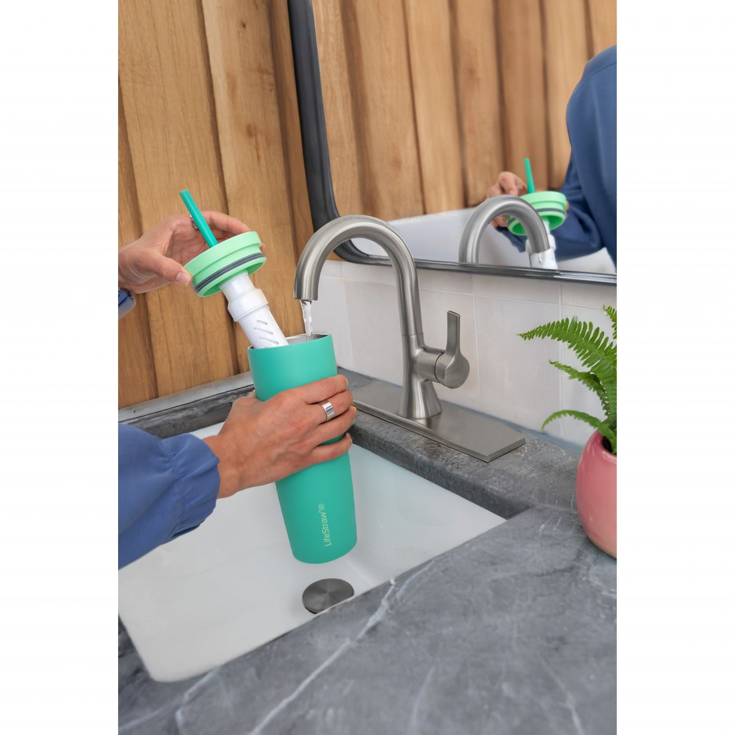 LifeStraw Go Series Tumbler, 500ml, apricot