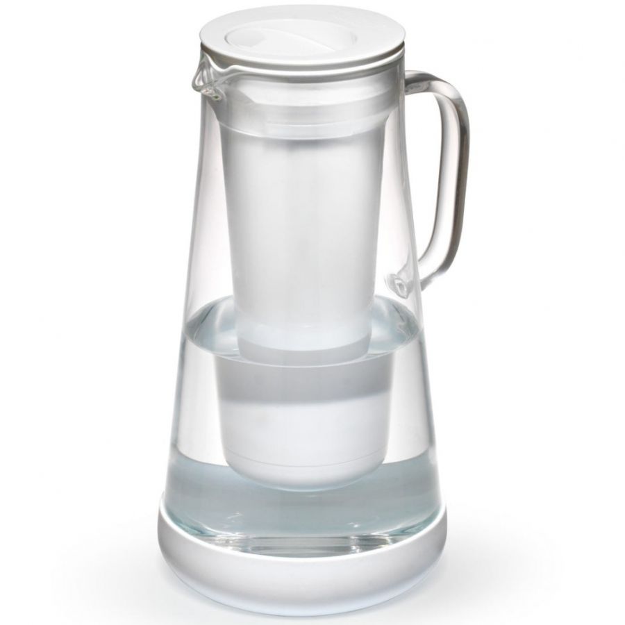 LifeStraw Home 7-Cup Glass Silicone Pitcher, Kanne, Hvit