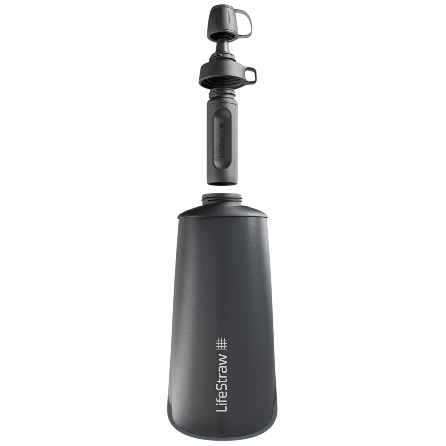 LifeStraw Peak Series Collabsible Squeeze Bottle, 1 l, tmavosivá