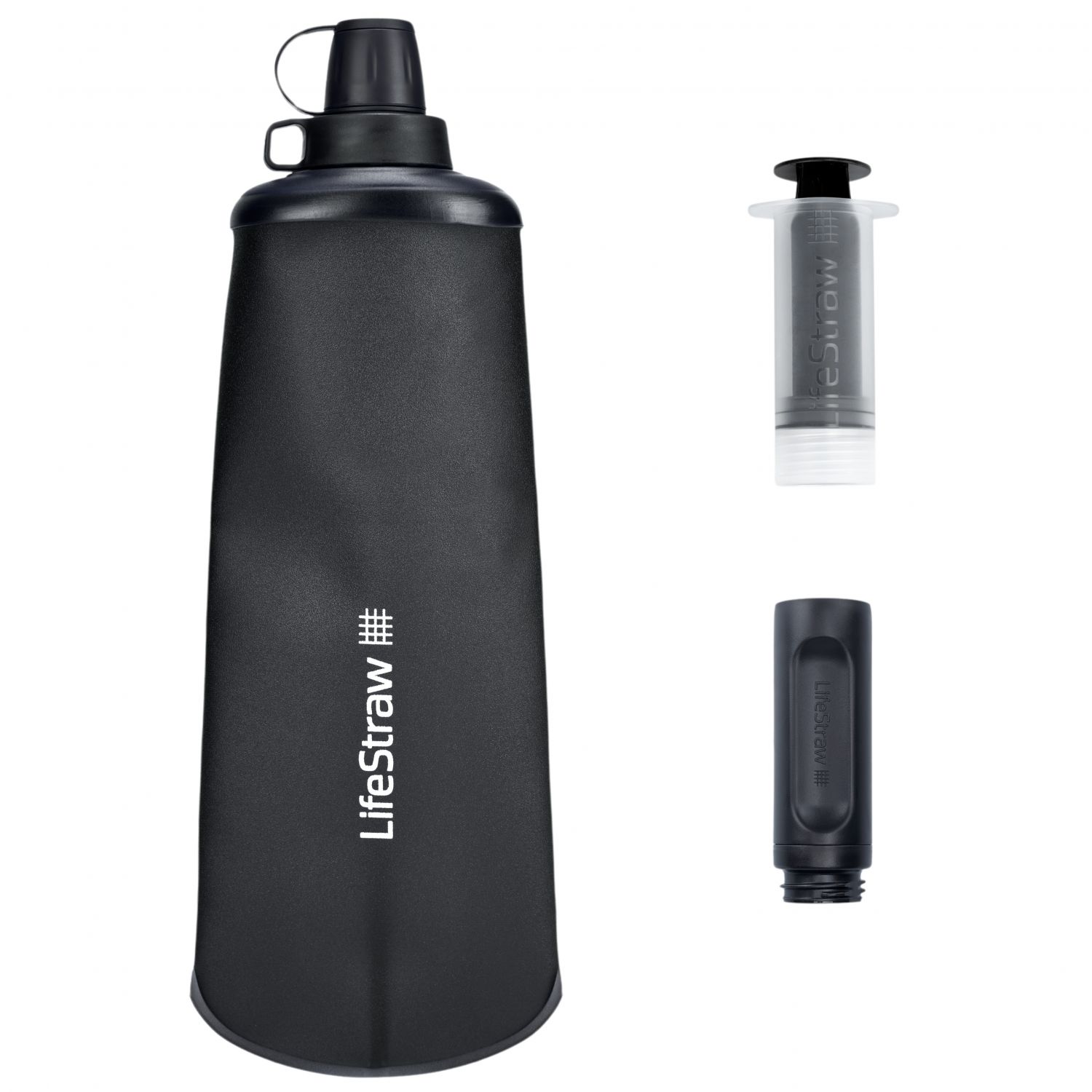 LifeStraw Peak Series Collabsible Squeeze Bottle, 1L, cinzento escuro