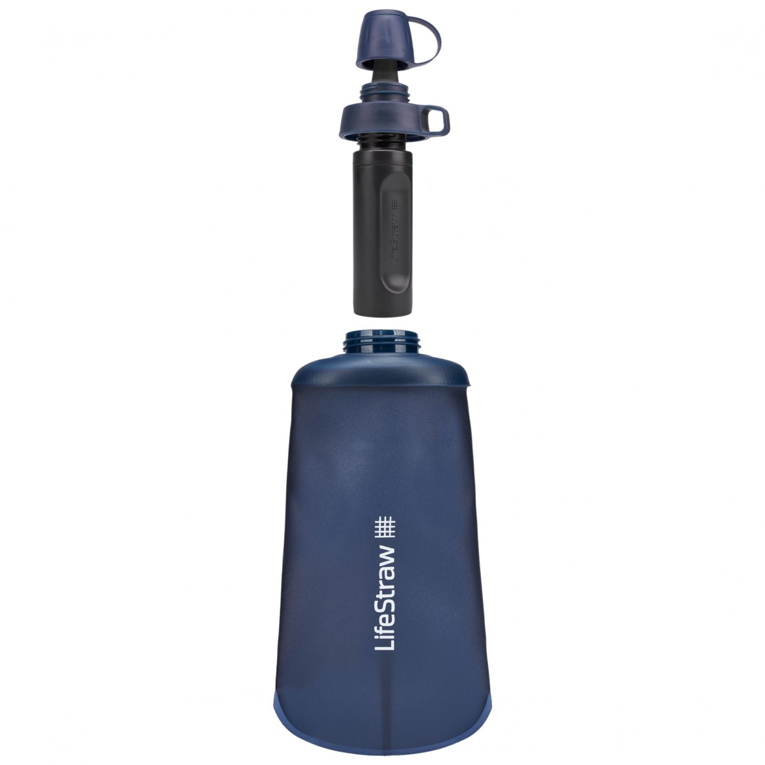 LifeStraw Peak Series Collabsible Squeeze Bottle, 650ml, azul escuro