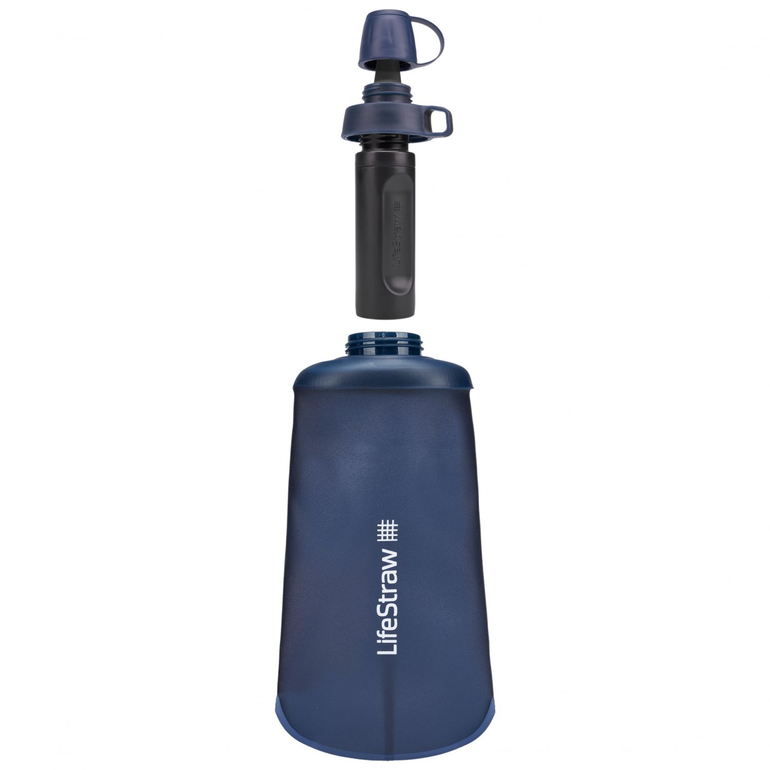 LifeStraw Peak Series Collabsible Squeeze Bottle, 650ml, ciemnoniebieski