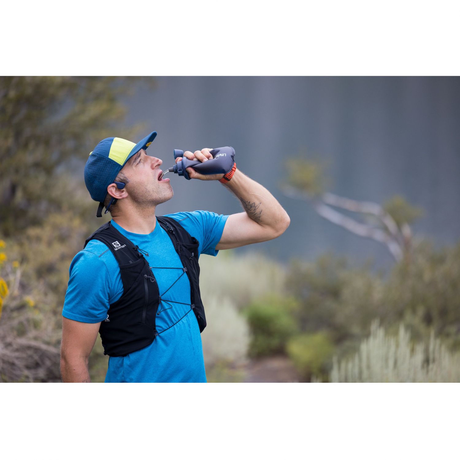 LifeStraw Peak Series Collabsible Squeeze Bottle, 650ml, cinzento escuro