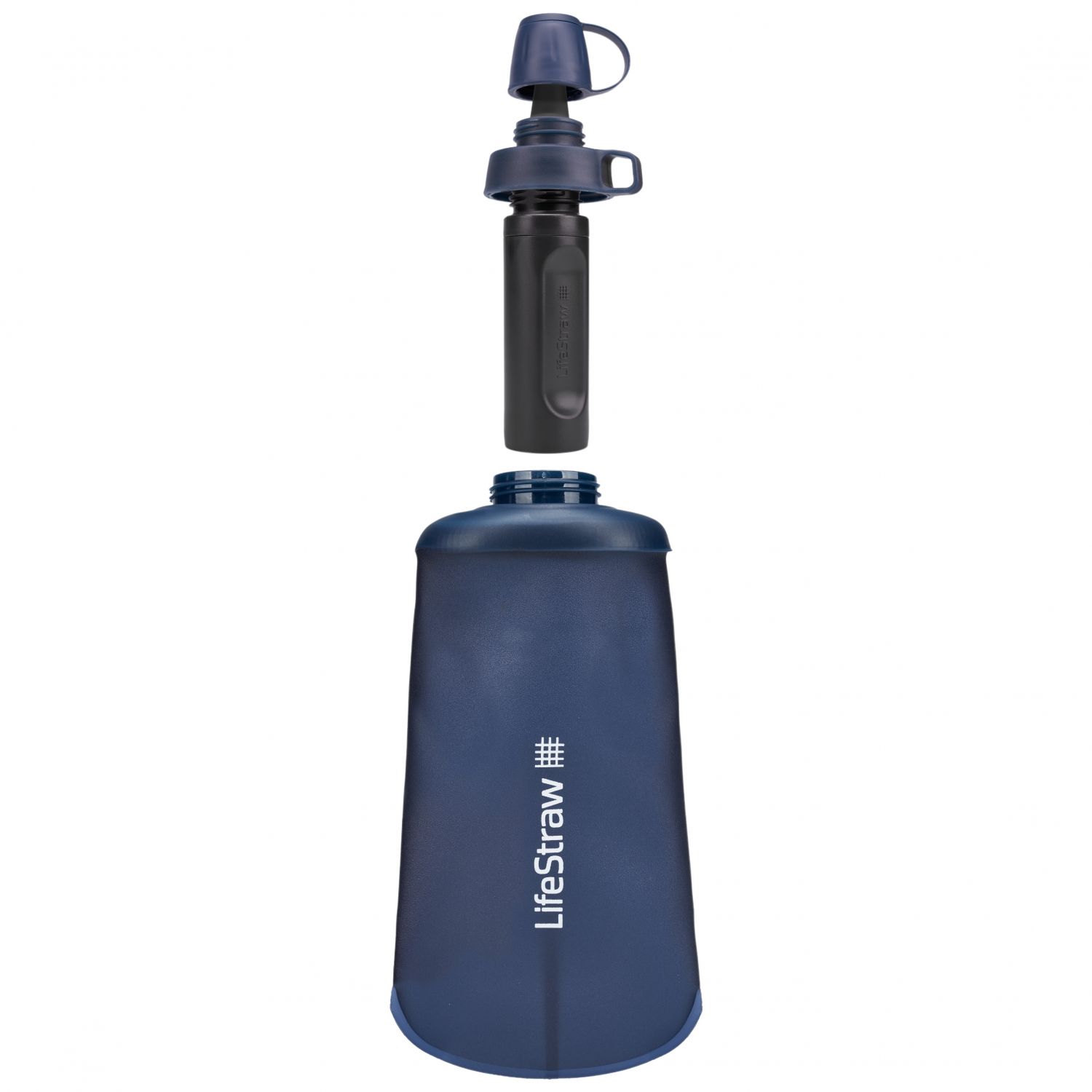 LifeStraw Peak Series Collabsible Squeeze Bottle, 650ml, dunkelblau