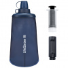 LifeStraw Peak Series Collabsible Squeeze Bottle, 650ml, Mountain Blue