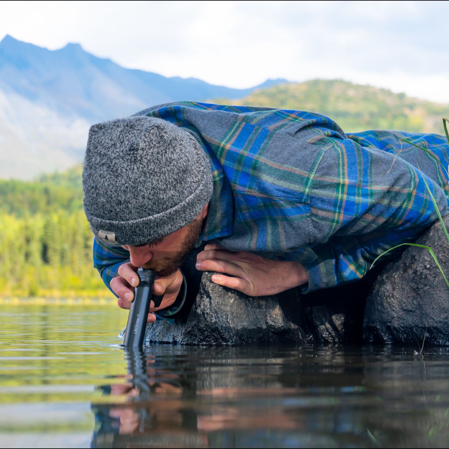 LifeStraw Peak Series Straw, tmavosivá