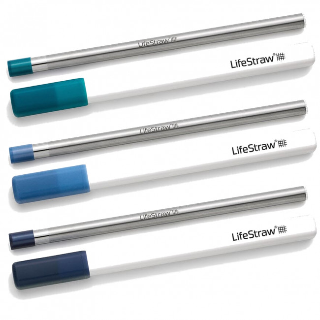 LifeStraw SIP 3pk cu 3 cutii, albastru închis/albastru/verde
