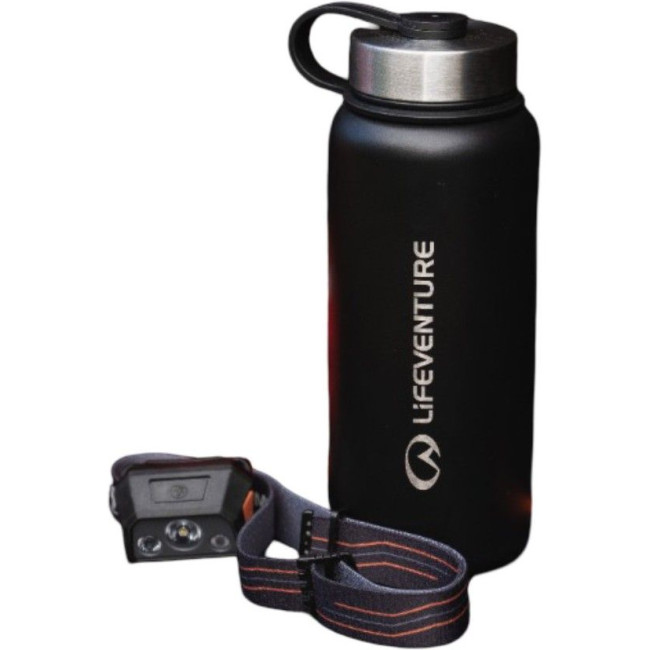 Lifeventure 1 Litre Flask, musta