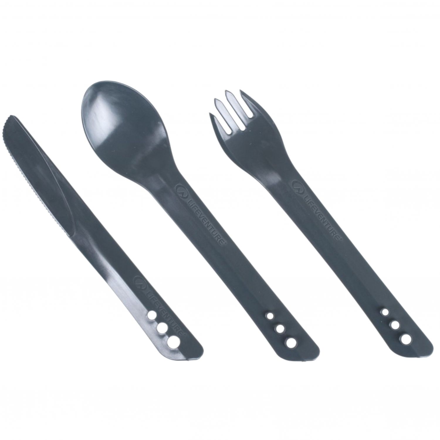 Lifeventure Ellipse Bestekset, unisex, grijs
