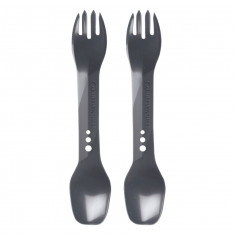 Lifeventure Ellipse Spork 2-Pack, couverts, gris