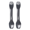 Lifeventure Ellipse Spork 2-Pack, cubiertos, gris