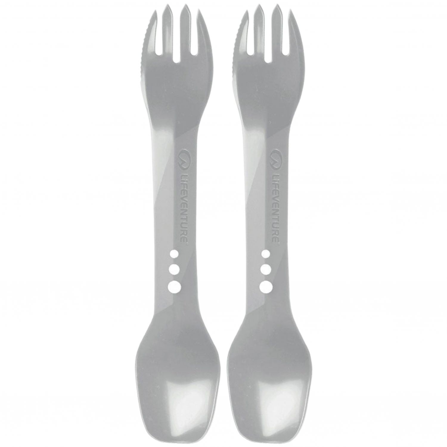 Lifeventure Ellipse Spork, 2 pcs, light grey