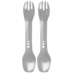 Lifeventure Ellipse Spork, 2 stk., lysegrå