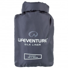 Lifeventure Silk Sleeping Bag Liner, mummy, gray