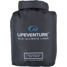 Lifeventure Silke Ultimate Sovepose Liner, rektangulær, sort