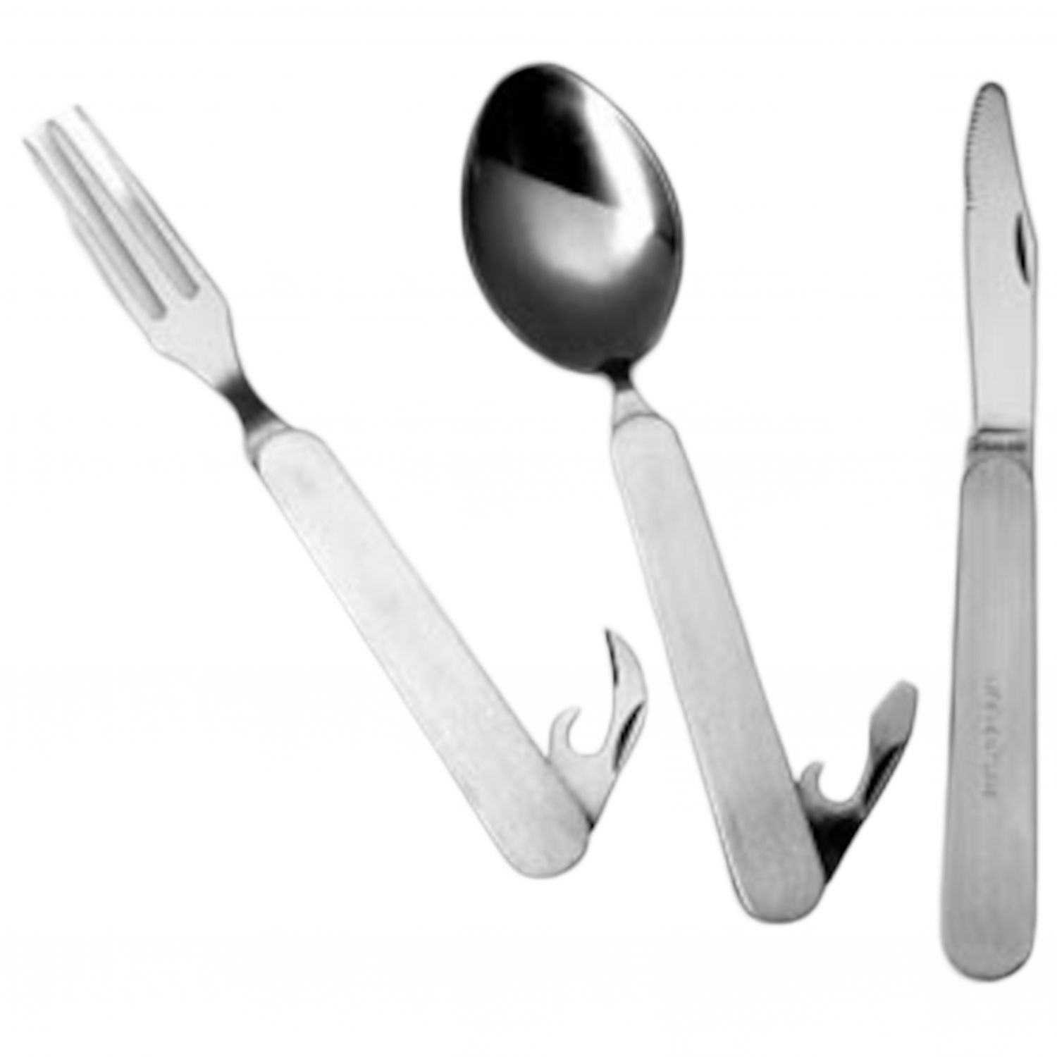 Lifeventure Stainless Steel Foldable Cutlery Set, Unisex, Silver