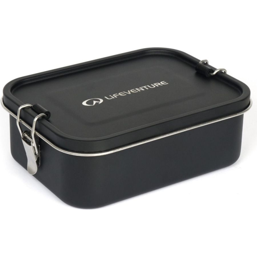 Lifeventure Stainless Steel Mess Tin Container, matboks, svart