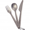 Lifeventure Superlight Titanium Cutlery Set, unisex, titanium color.