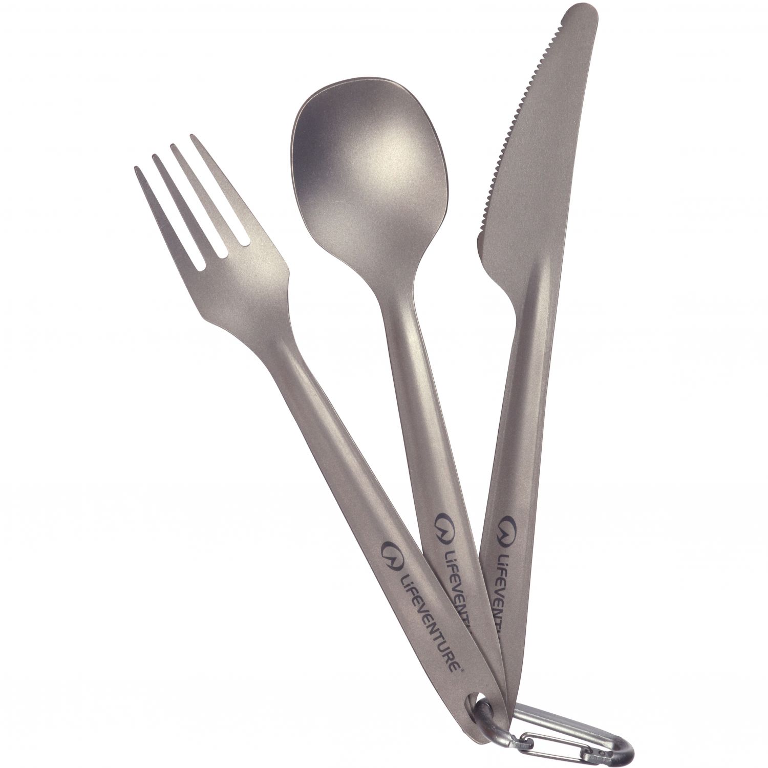 Lifeventure Superlight Titanium Cutlery Set, unisex, titanium color.