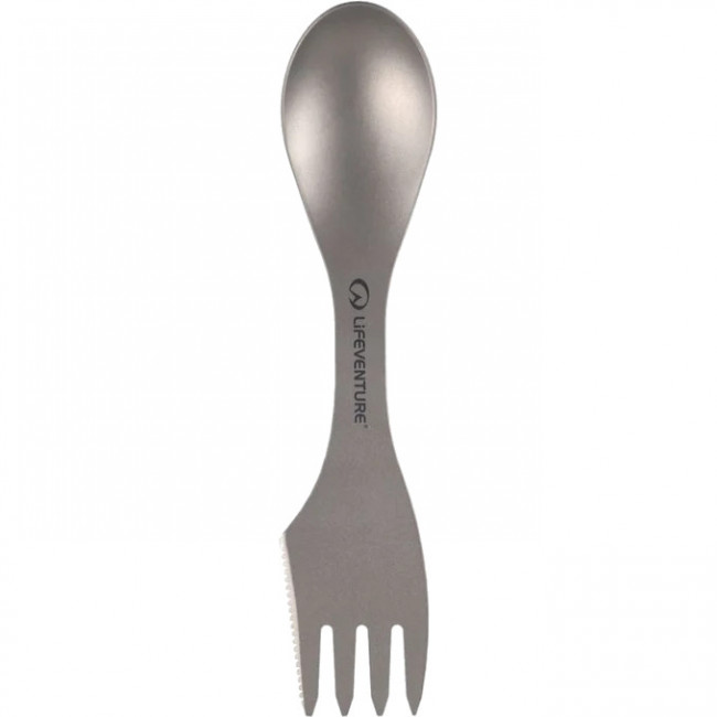 Lifeventure Titanium garfo-cuchara, com cabo longo