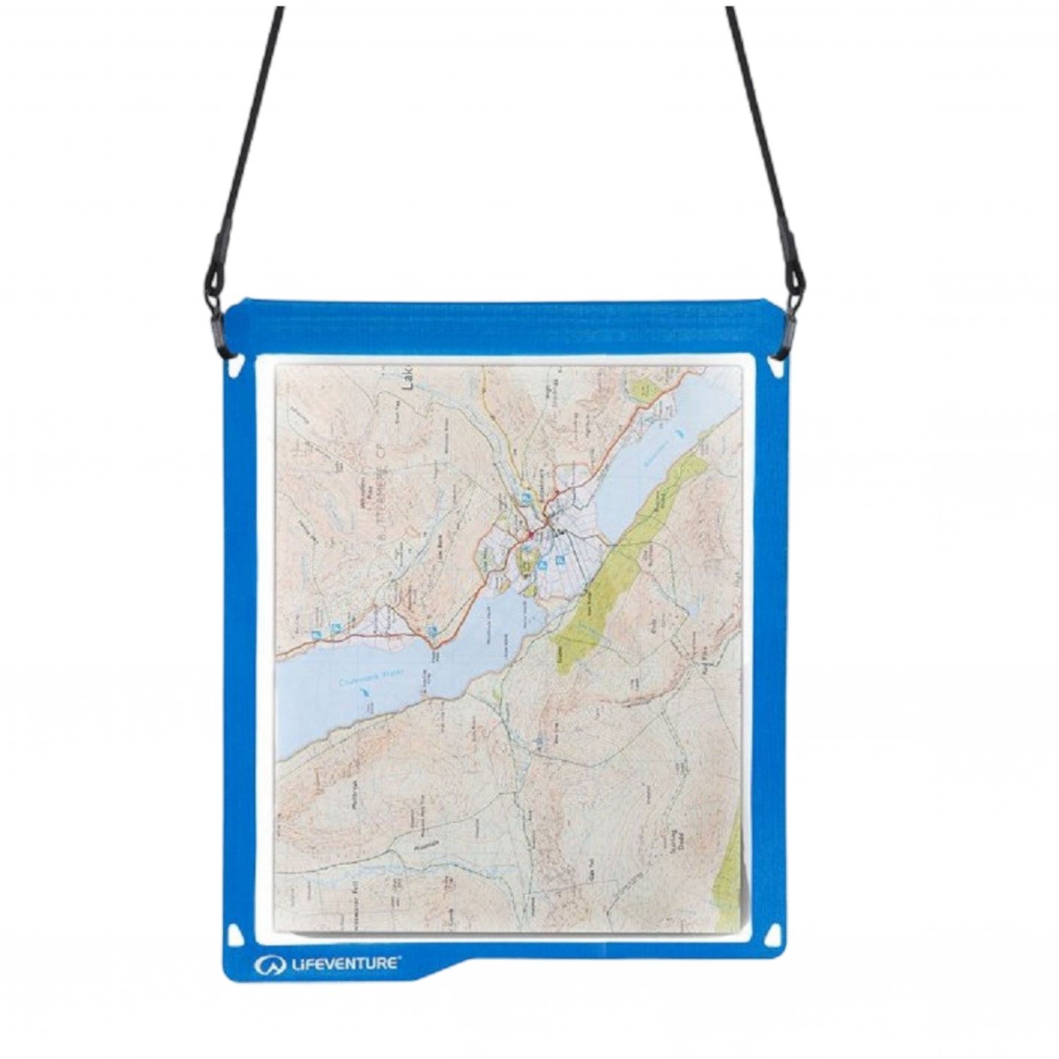 Lifeventure Waterproof Map Case, unisex, blue