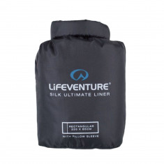 Lifeventure Zijde Ultimate Slaapzak Liner, rechthoekig, zwart