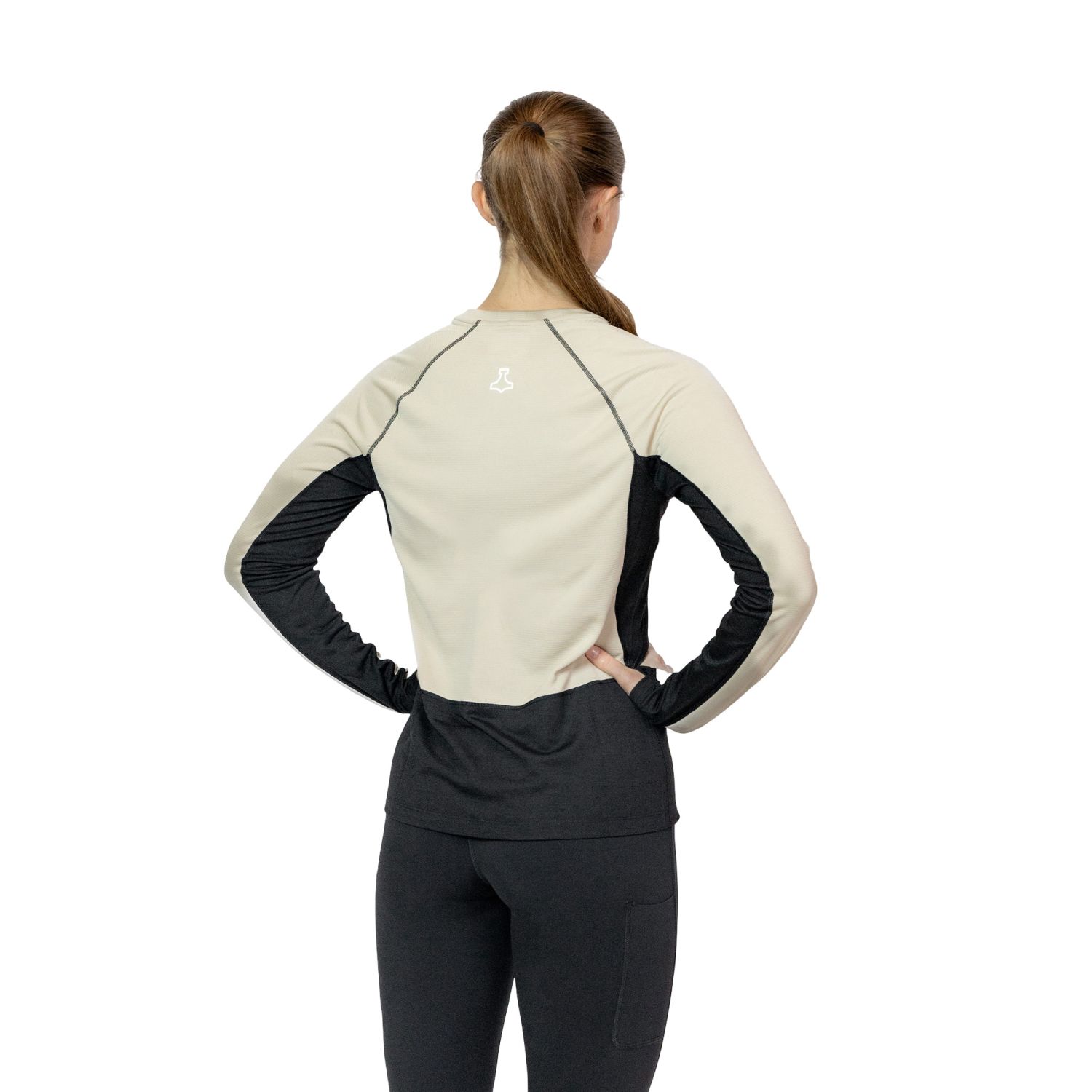 Liiteguard Merino Hybrid à manches longues, femme, noir/beige