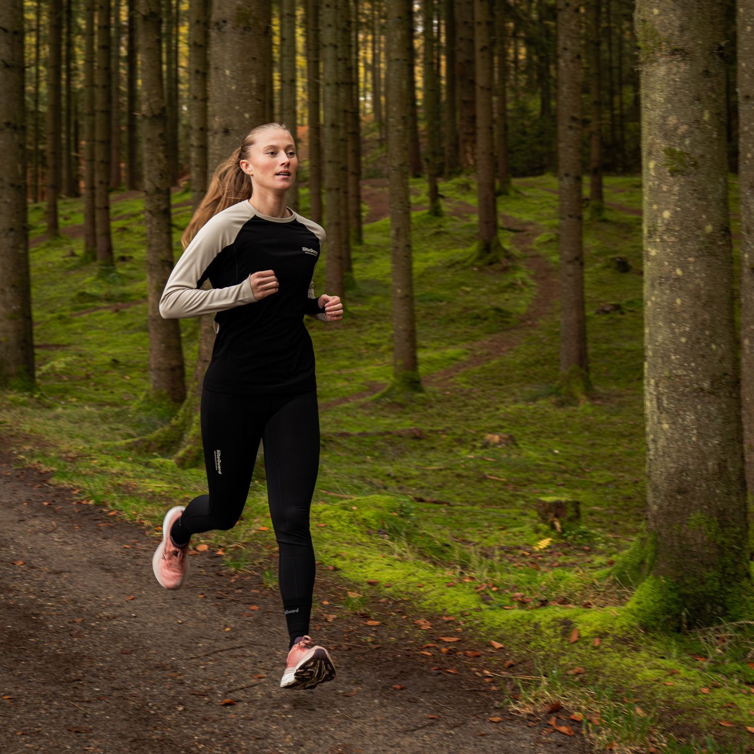 Liiteguard Merino Hybrid Long Sleeve, dame, sort/beige