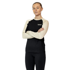 Liiteguard Merino Hybrid Long Sleeve, dame, sort/beige