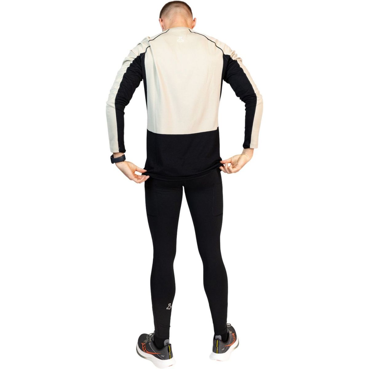 Liiteguard Merino Hybrid Longsleeve, Herre, Black/Sand