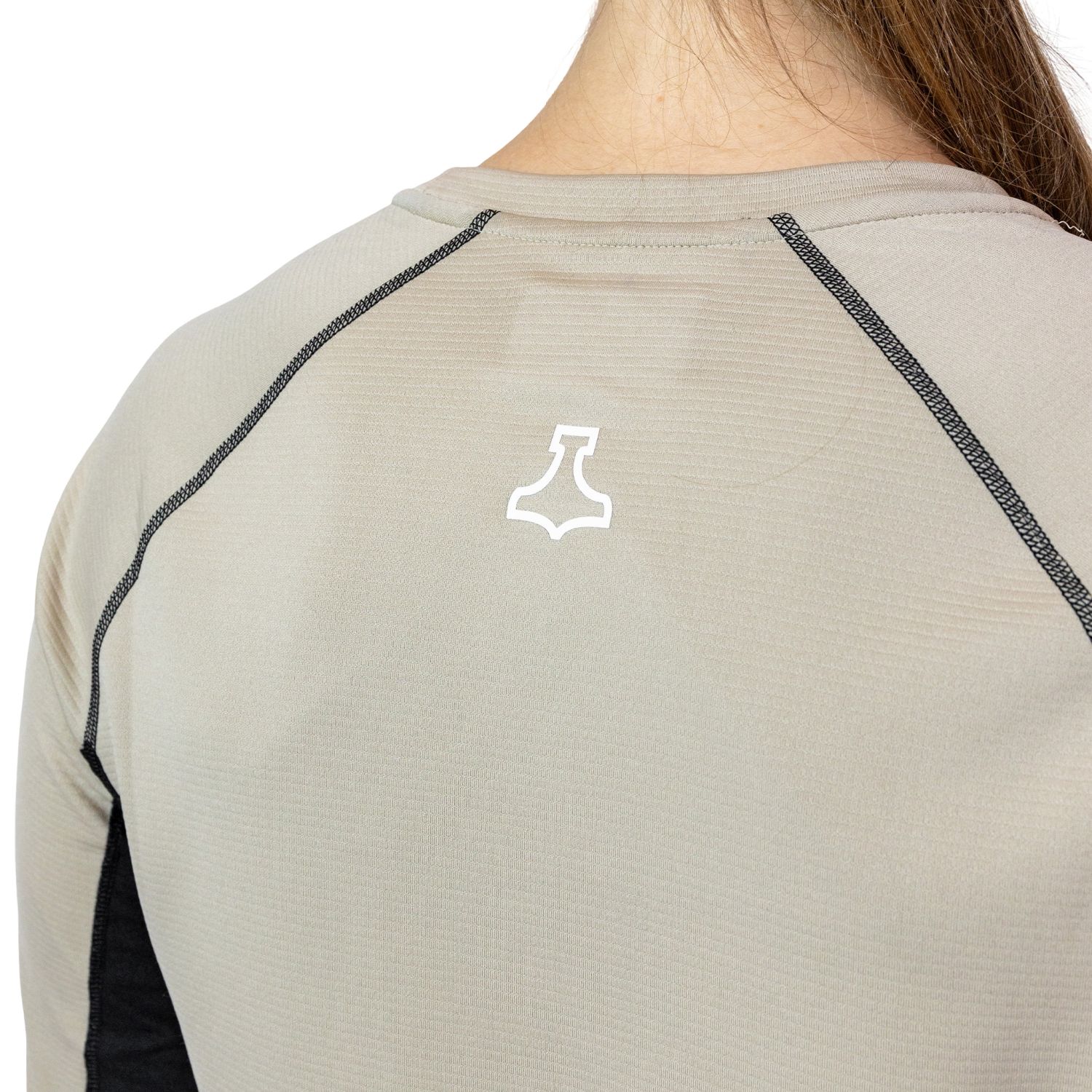 Liiteguard Merino Hybrid Manica Lunga, donna, nero/beige