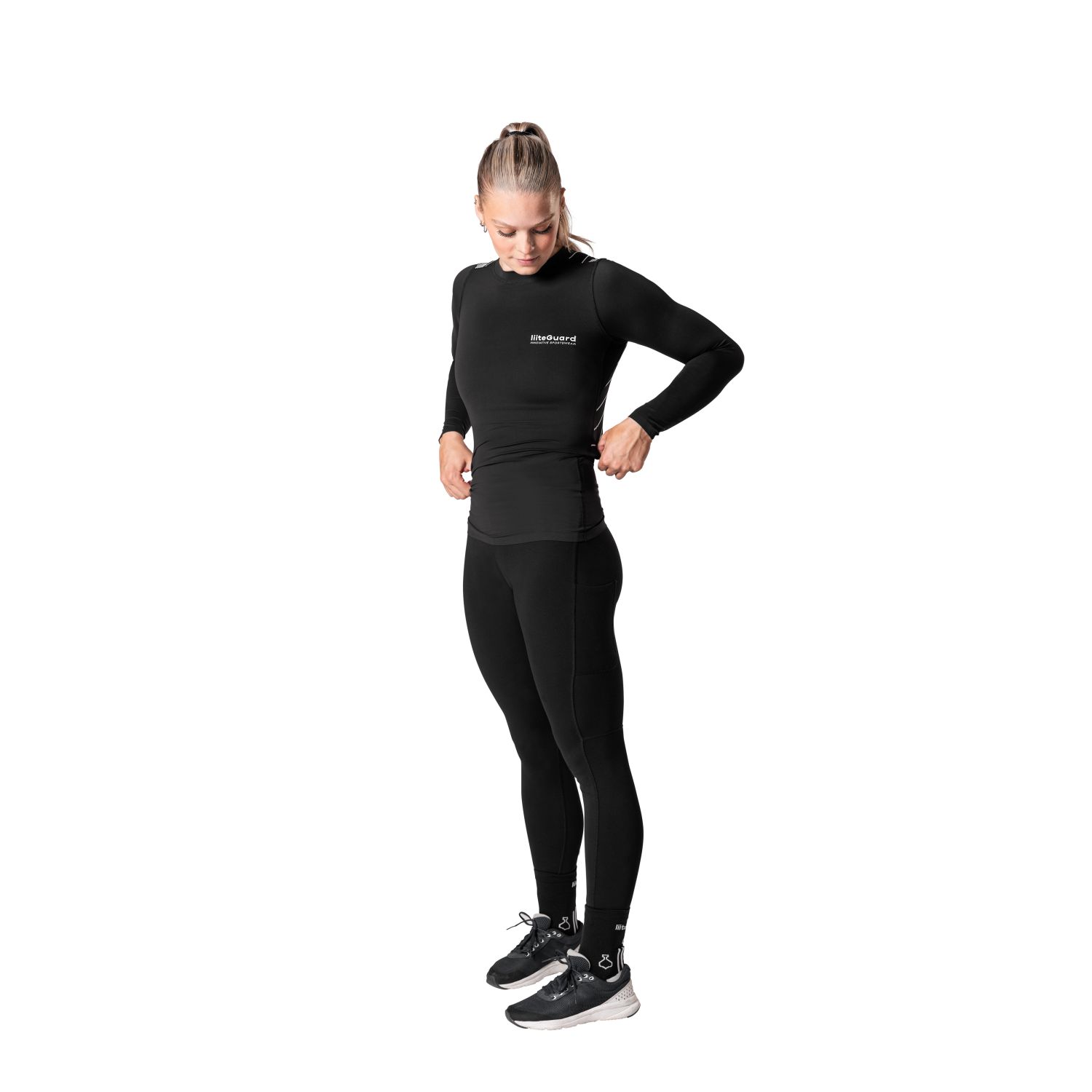 Liiteguard Spine-Tech Baselayer LS, dame, sort