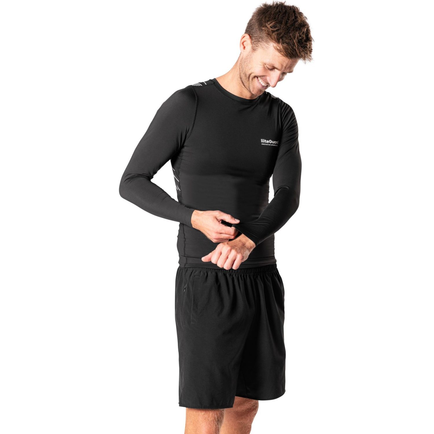 Liiteguard Spine-Tech Baselayer LS, Herre, Black