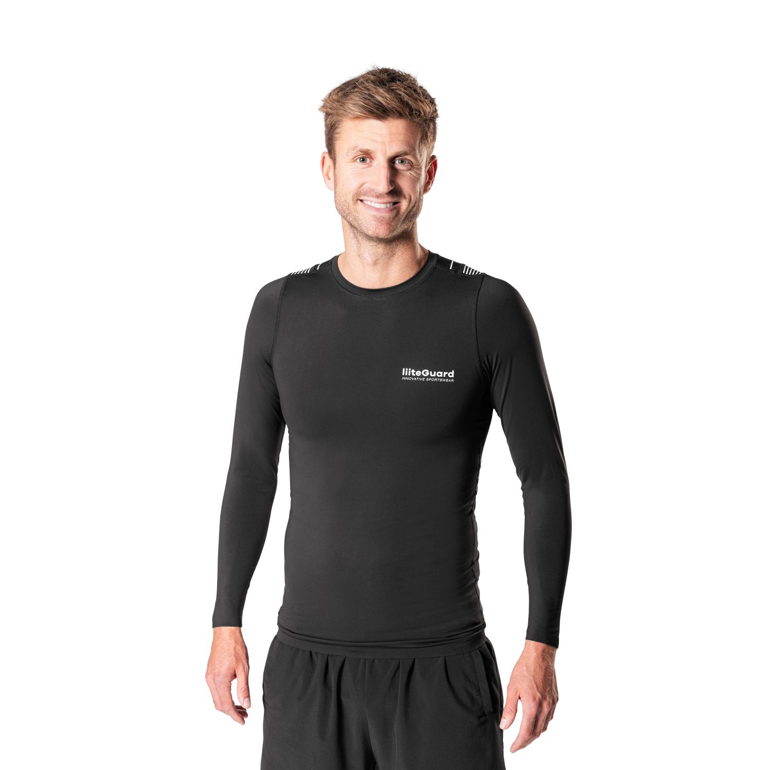 Liiteguard Spine-Tech Baselayer LS, herre, sort