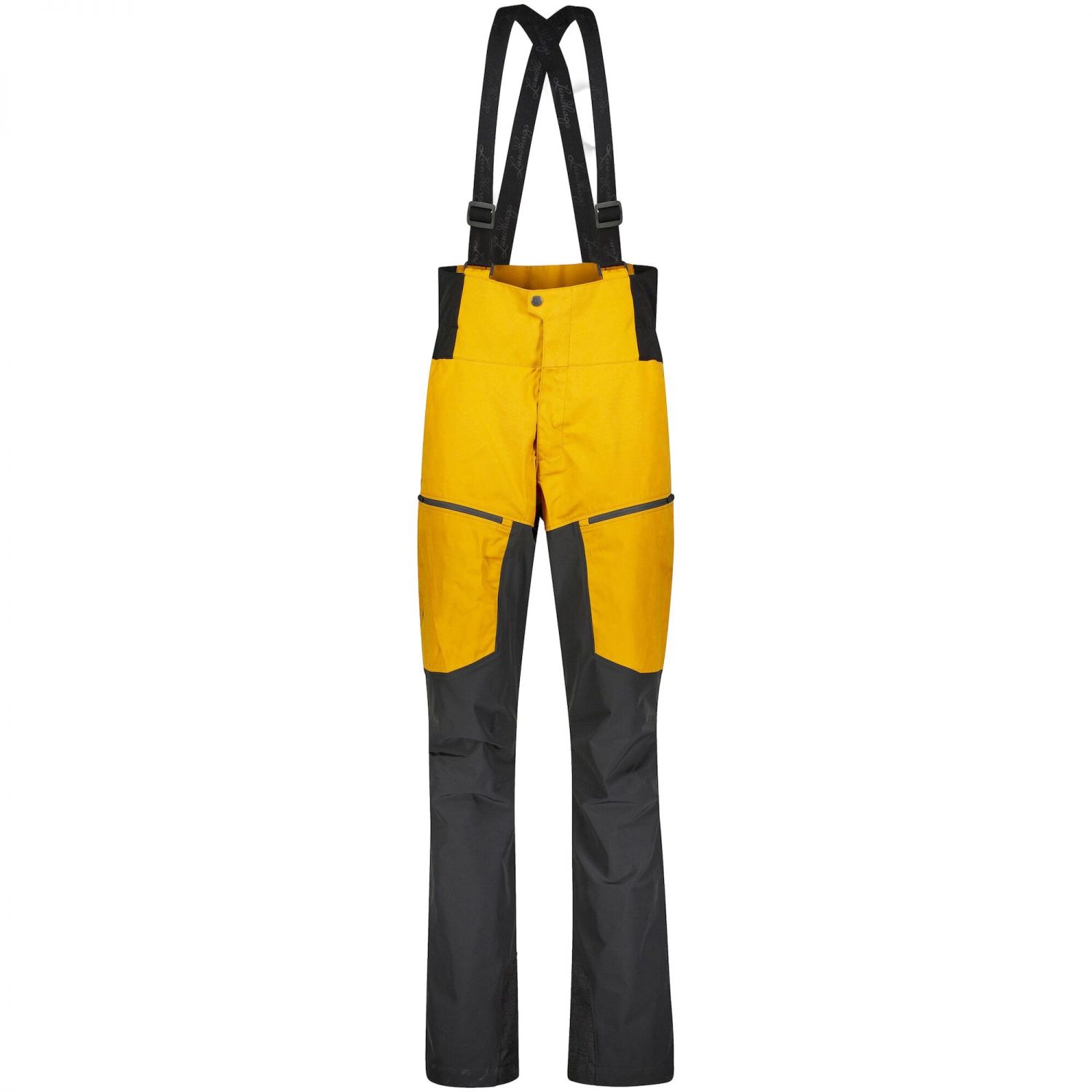Lundhags Abisku Hybrid Bib Pant, vandrebukse, herre, gul/grå