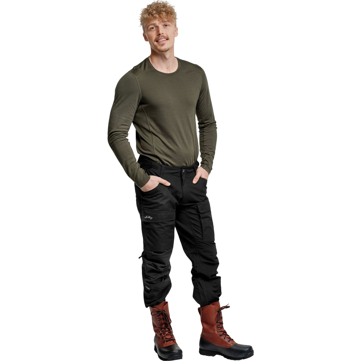 Lundhags Authentic II Hose Lang, Wanderhose, Herren, Schwarz