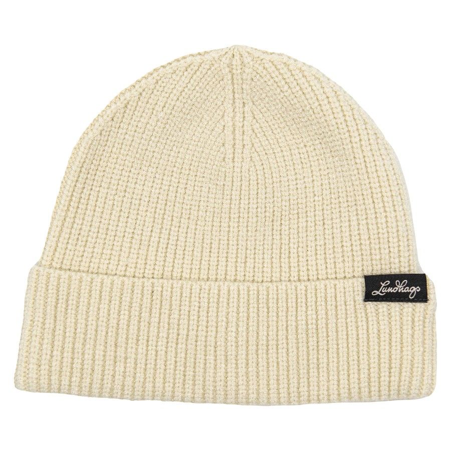Lundhags Core Ribbed Beanie, muts, wit
