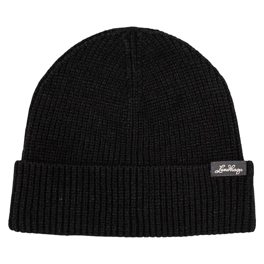 Lundhags Core Ribbed Beanie, muts, zwart