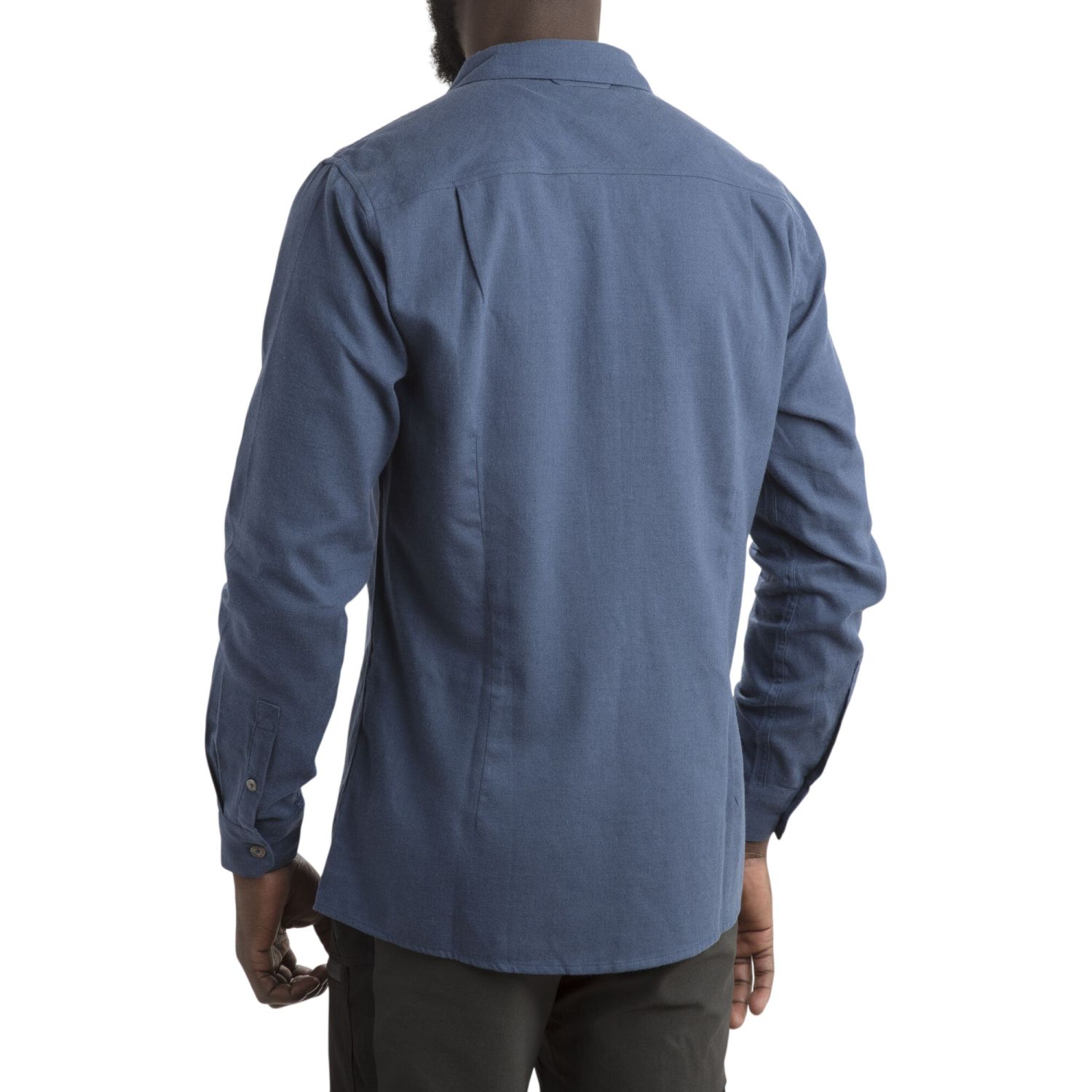 Lundhags Ekren Solid Ms LS Shirt, skjorte, herre, blå