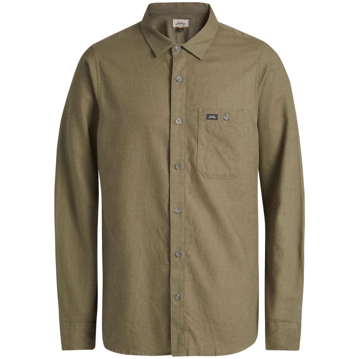 Lundhags Ekren Solid Ms LS Shirt, skjorte, herre, grøn