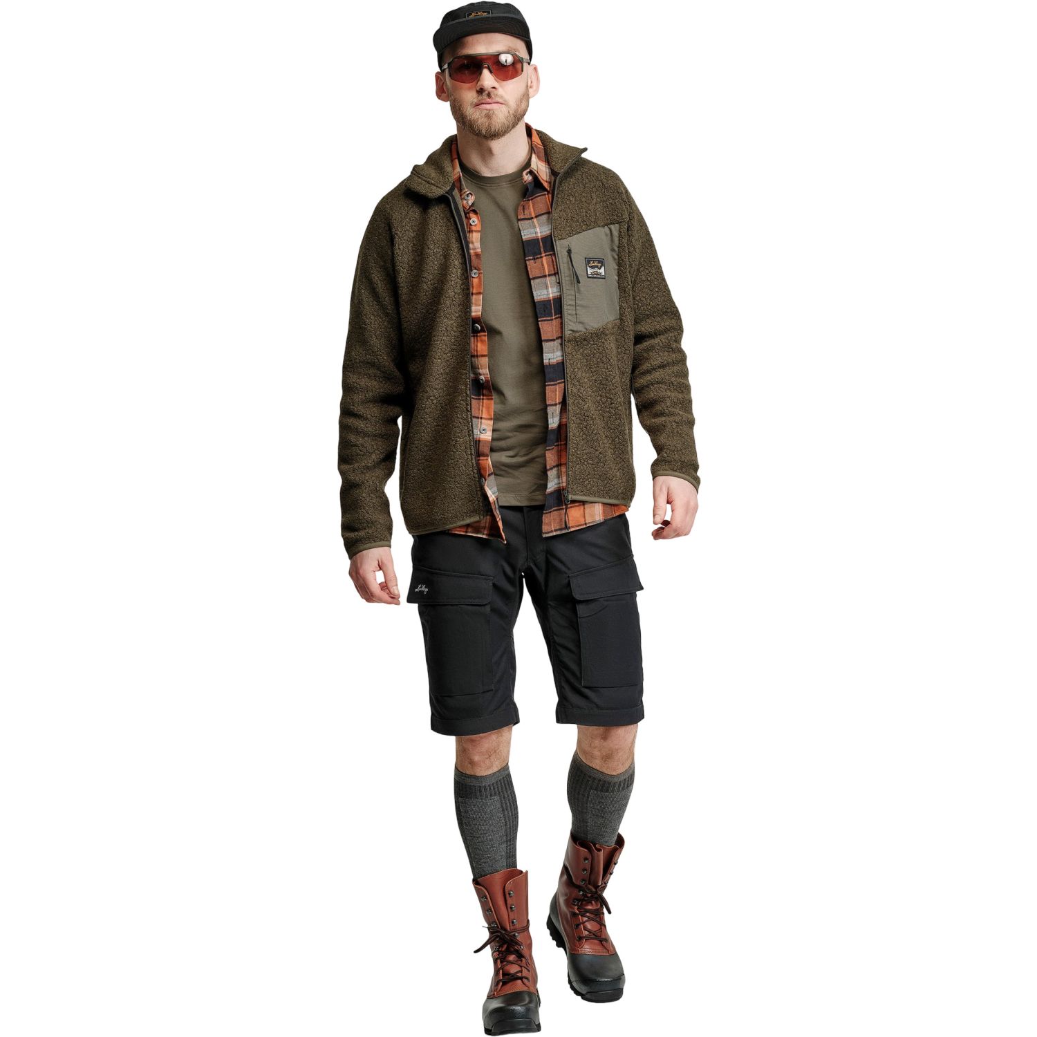 Lundhags Flok Wool Ms Pile, capa intermedia, hombre, verde