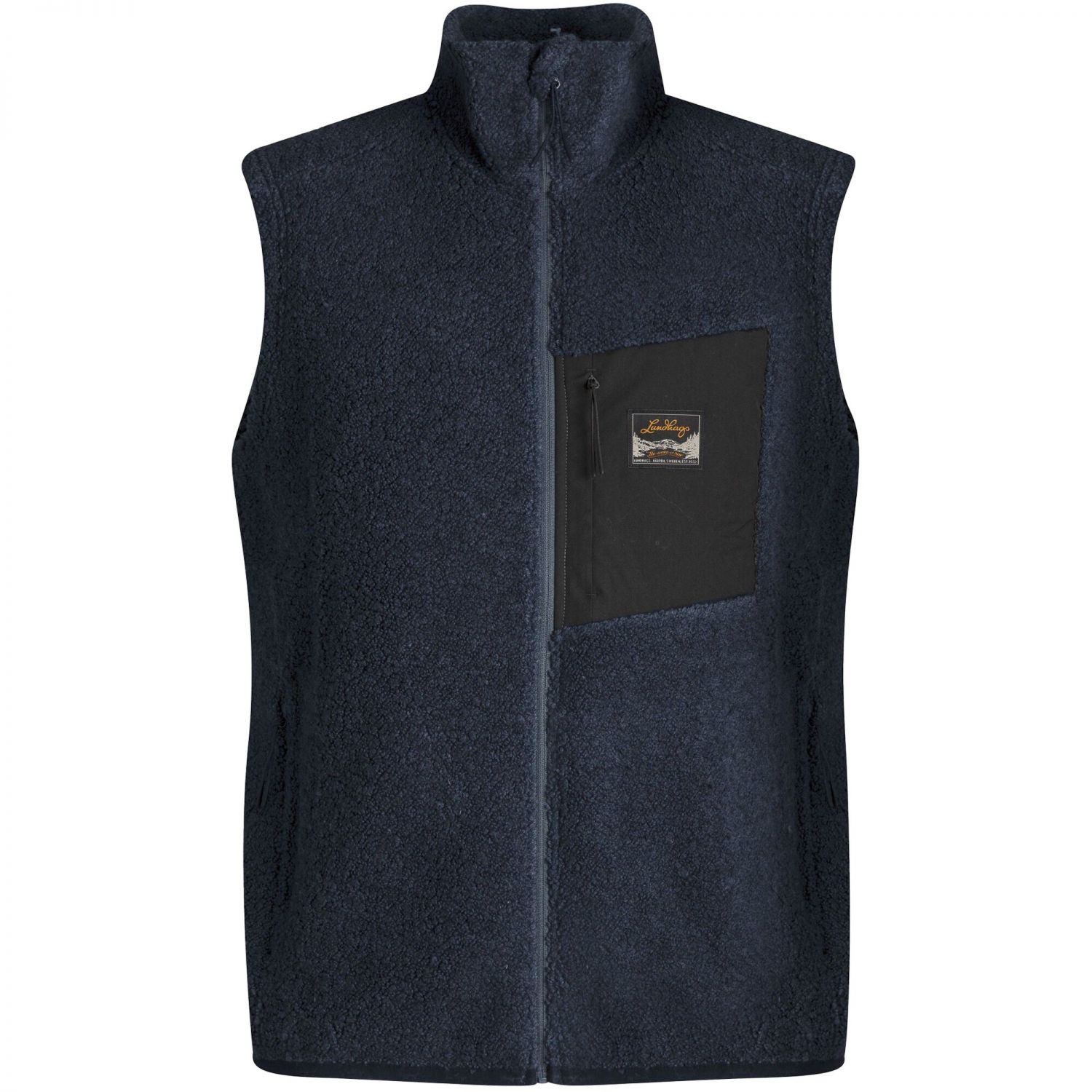 Lundhags Flok Wool Ms Pile Gilet, couche intermédiaire, homme, bleu